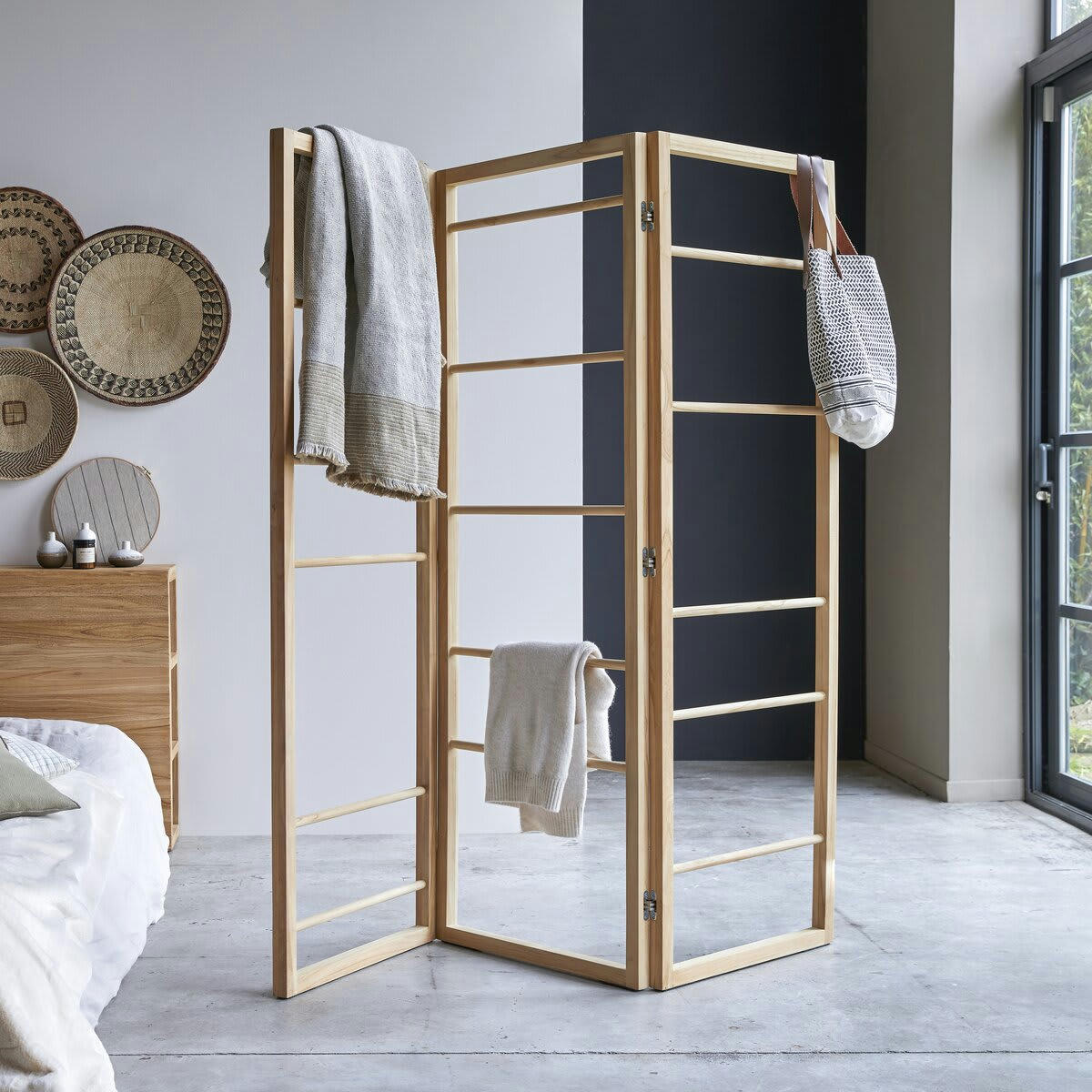 ANTON - Paravent en teck massif