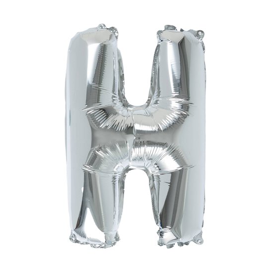 Silver Foil Letter H Balloon