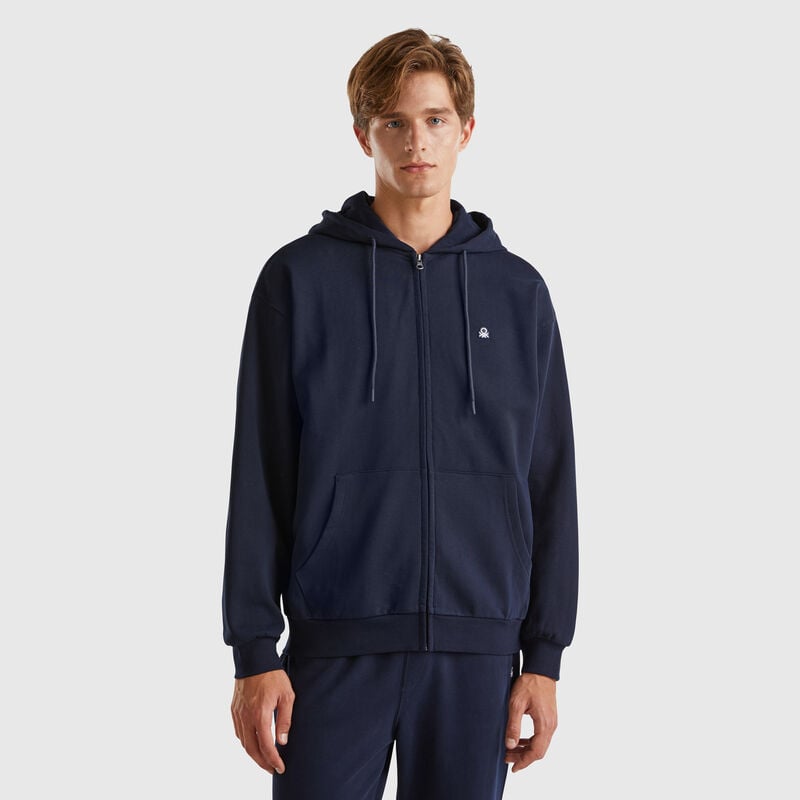 Zip-up hoodie in cotton