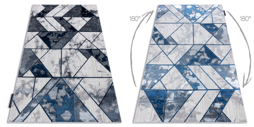 Dywan DE LUXE nowoczesny 632 Geometryczny - Strukturalny krem / 120x170 cm