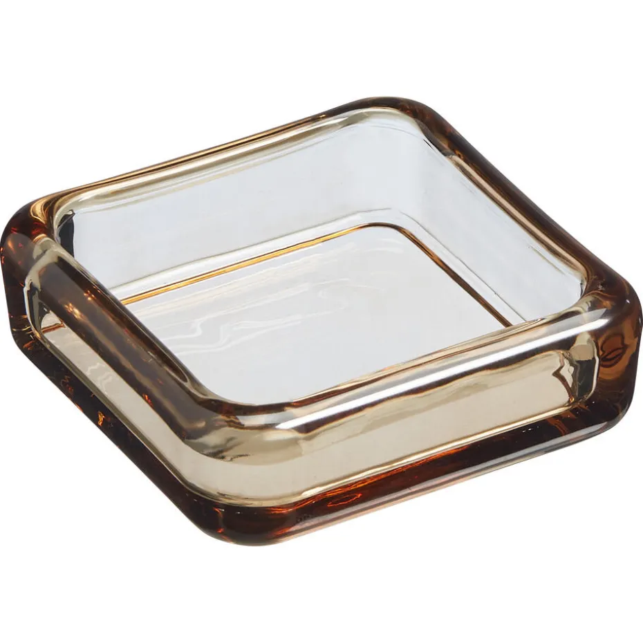 Kwantum Kaarsenplateaus | Kaarsenplateaus | Glazen Plateau Lizzy  Bruin