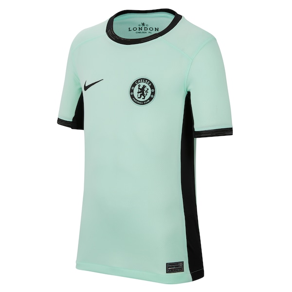 Chelsea Nike Youth 2023/24 Third Stadium Replica Custom Jersey - Mint