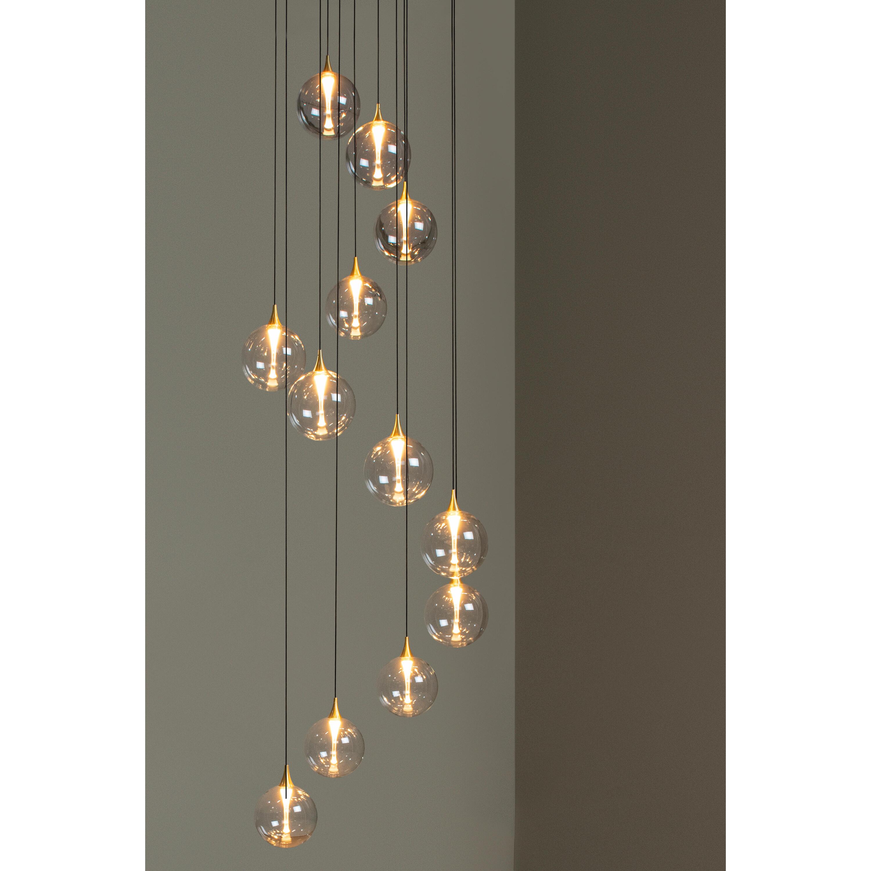 Gisela 12 cluster hanglamp LED rond Ø61 amber