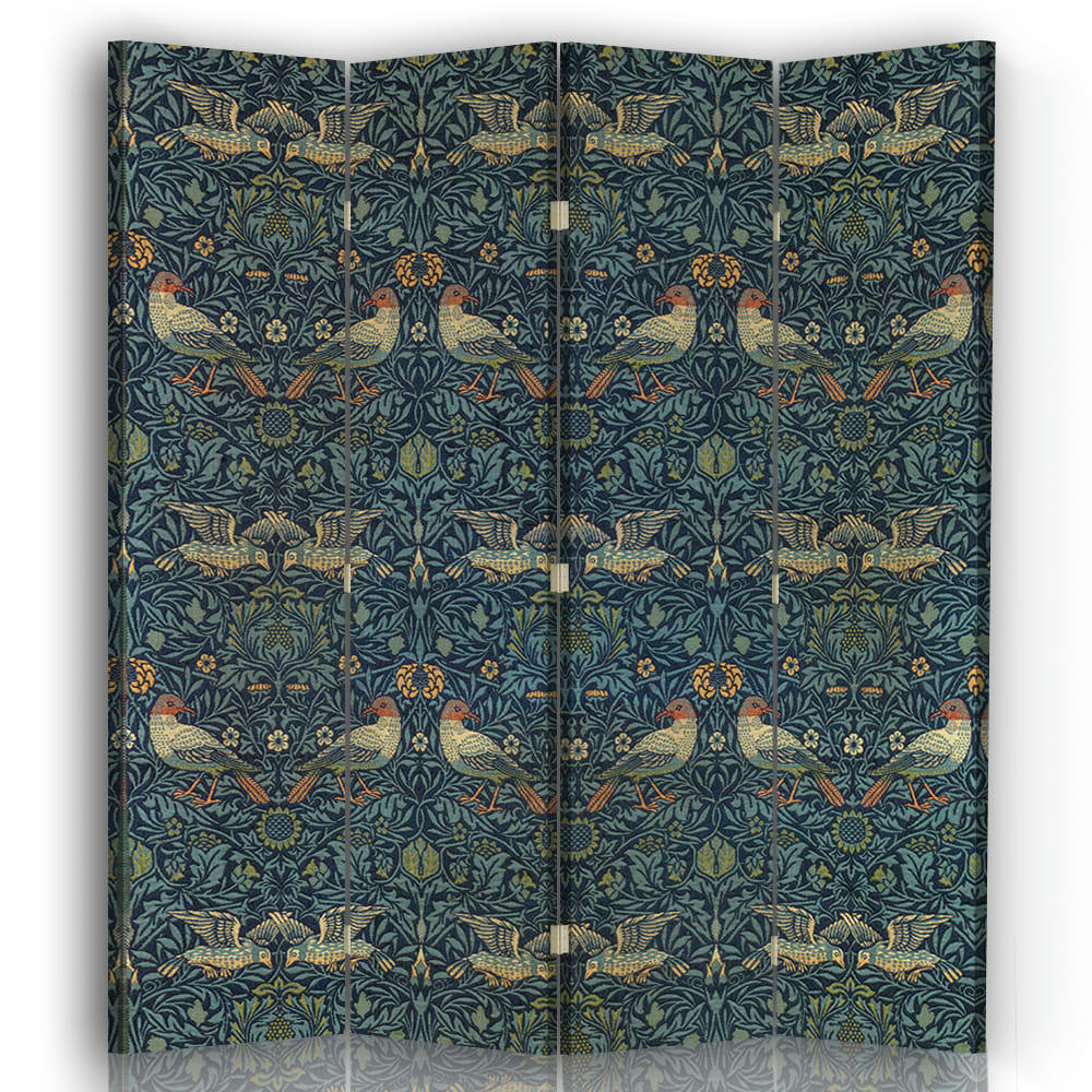 - Paravent - Cloison Bird - William Morris 145x170cm (4 volets)