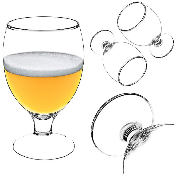KADAX Verres à Bière Chopes Grands 370ml 2 pcs