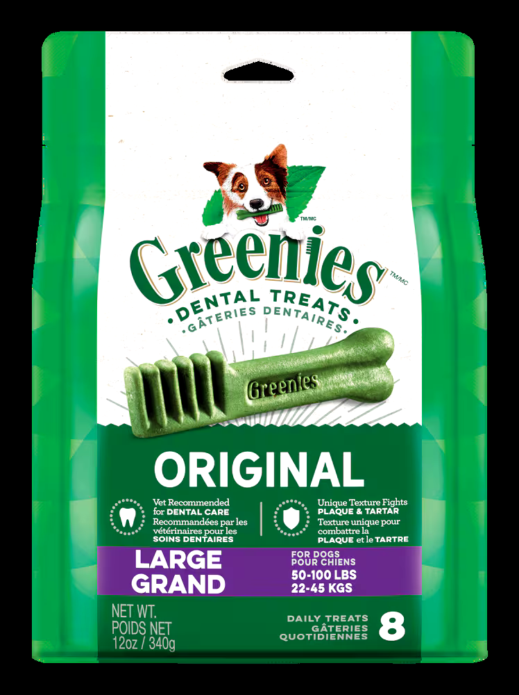 Greenies Original Large Oral Care Dental Dog Treats, 340-g