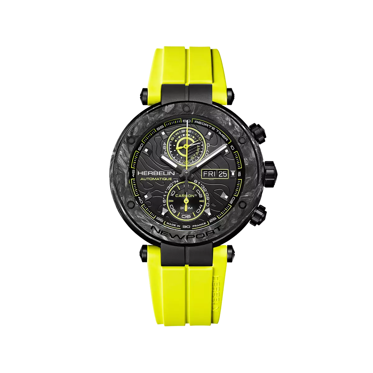 NEWPORT – CARBONE TITANE CHRONOGRAPHE – JAUNE