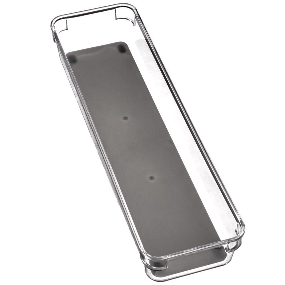 Caixa de arrumação com fundo cinza 9x32,5cm