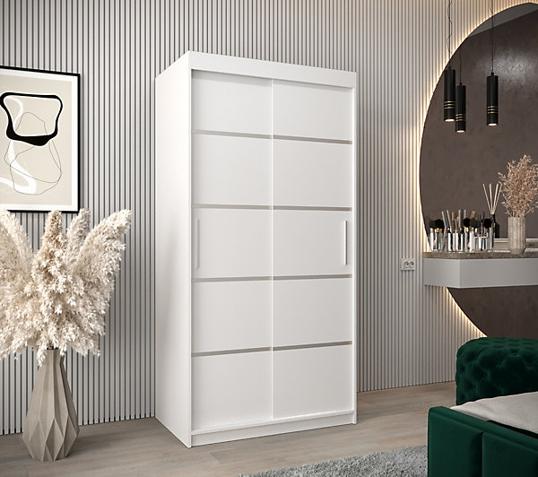 Armoire Verona 1 a portes coulissantes H. 200 x L. 100 x P. 62 2 portes