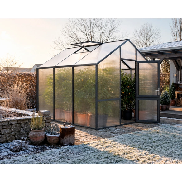 Gewächshaus »Dahlie«, 9,59 m², anthrazitgrau
