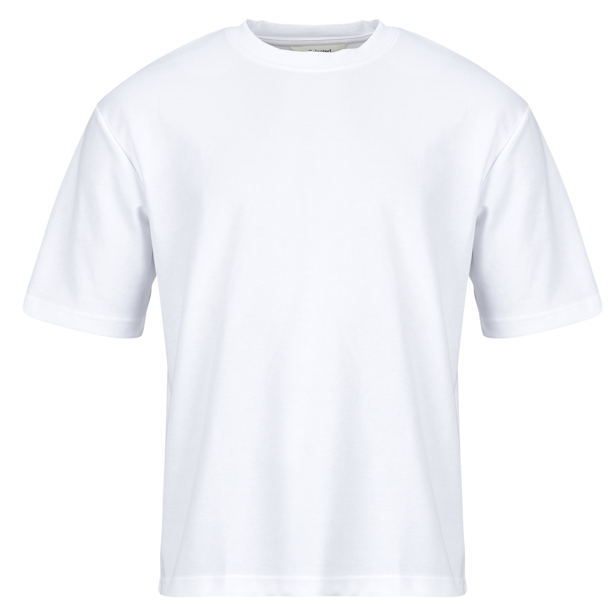 Selected - SLHLOOSEOSCAR SS O-NECK TEE - White