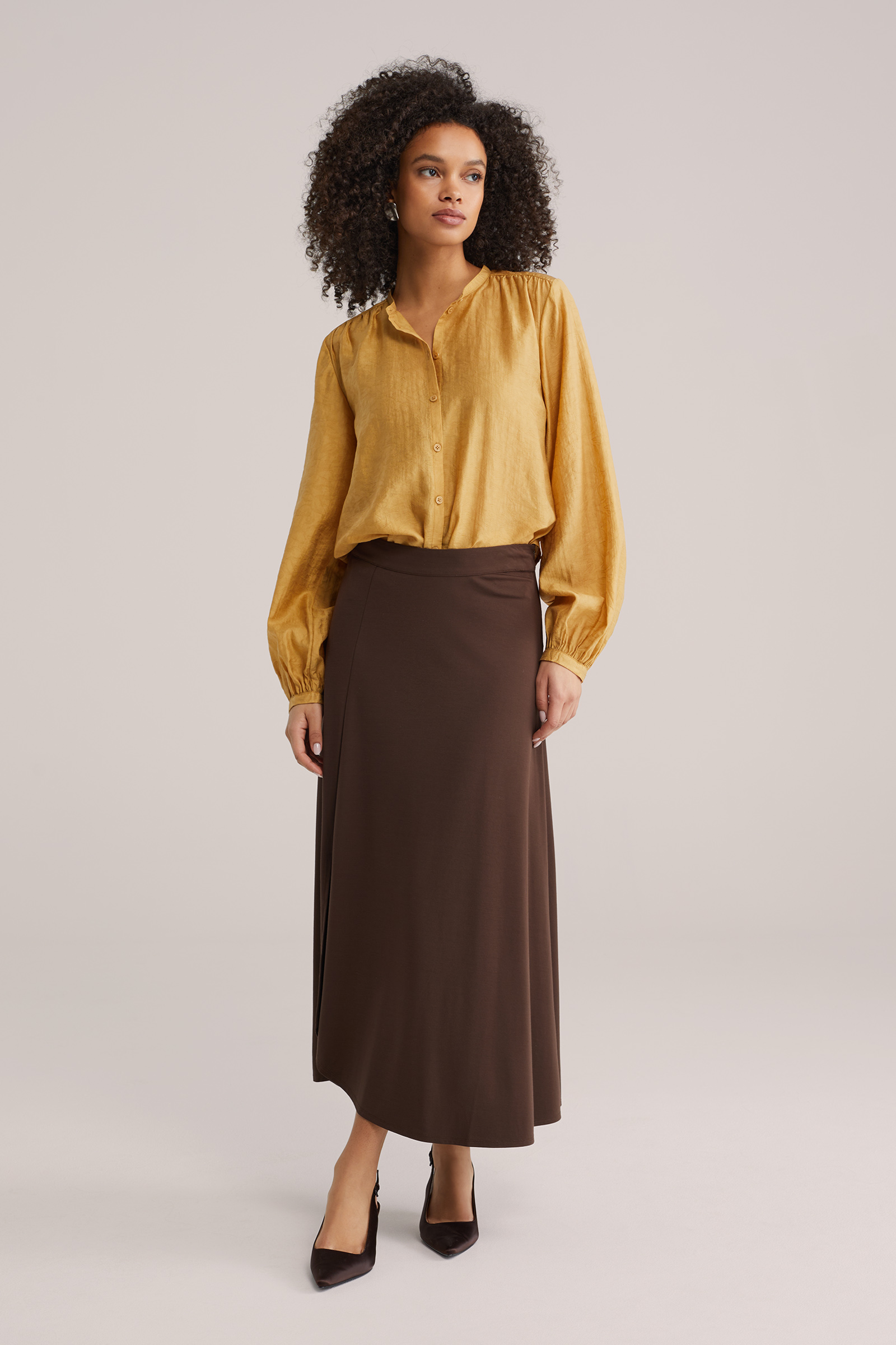 Dames blouse met jacquard