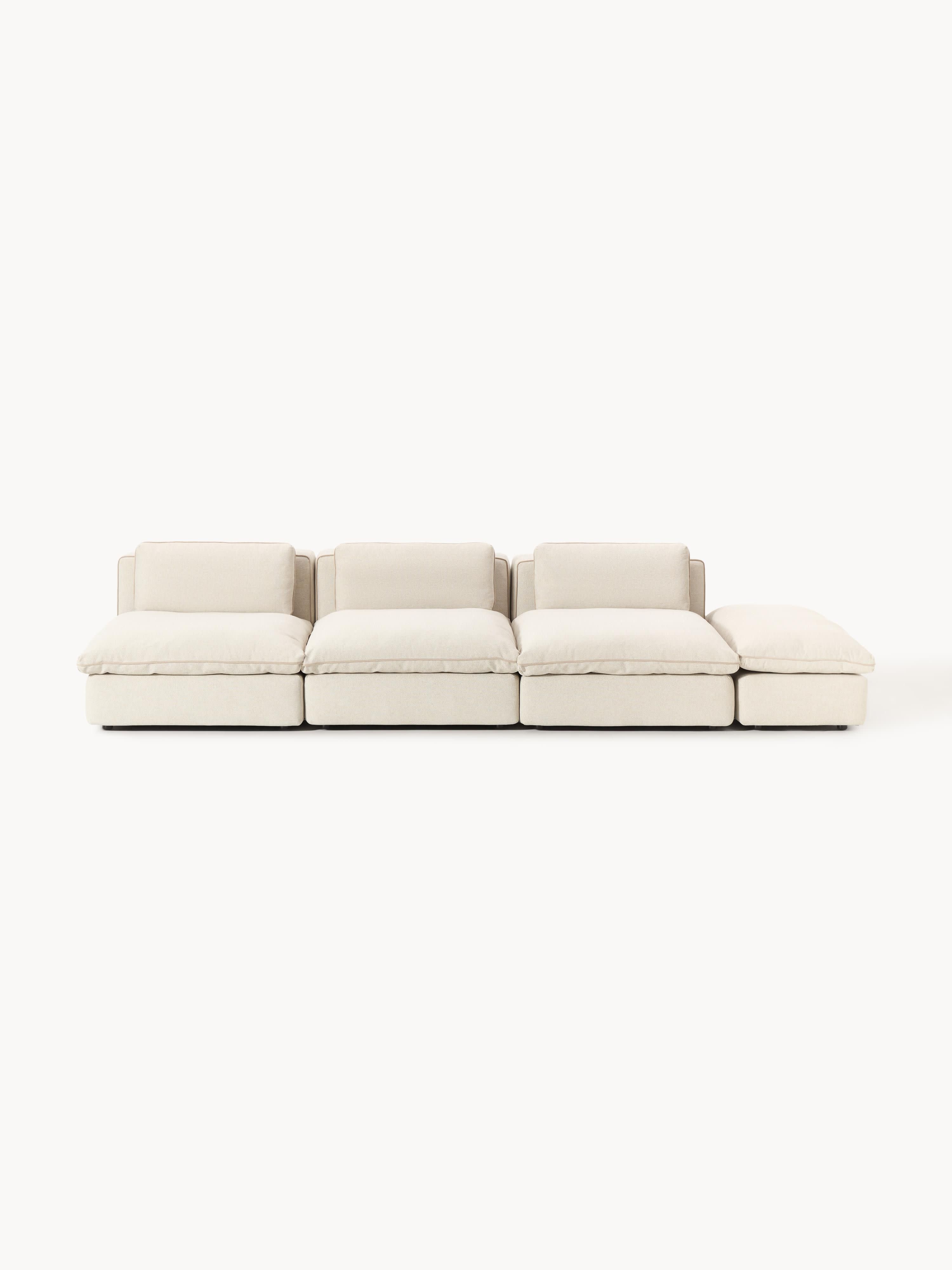 Modulares XL-Sofa Felix (3-Sitzer) mit Hocker