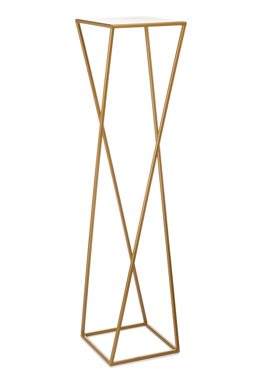 Kwietnik nowoczesny złotym stojący 100 cm