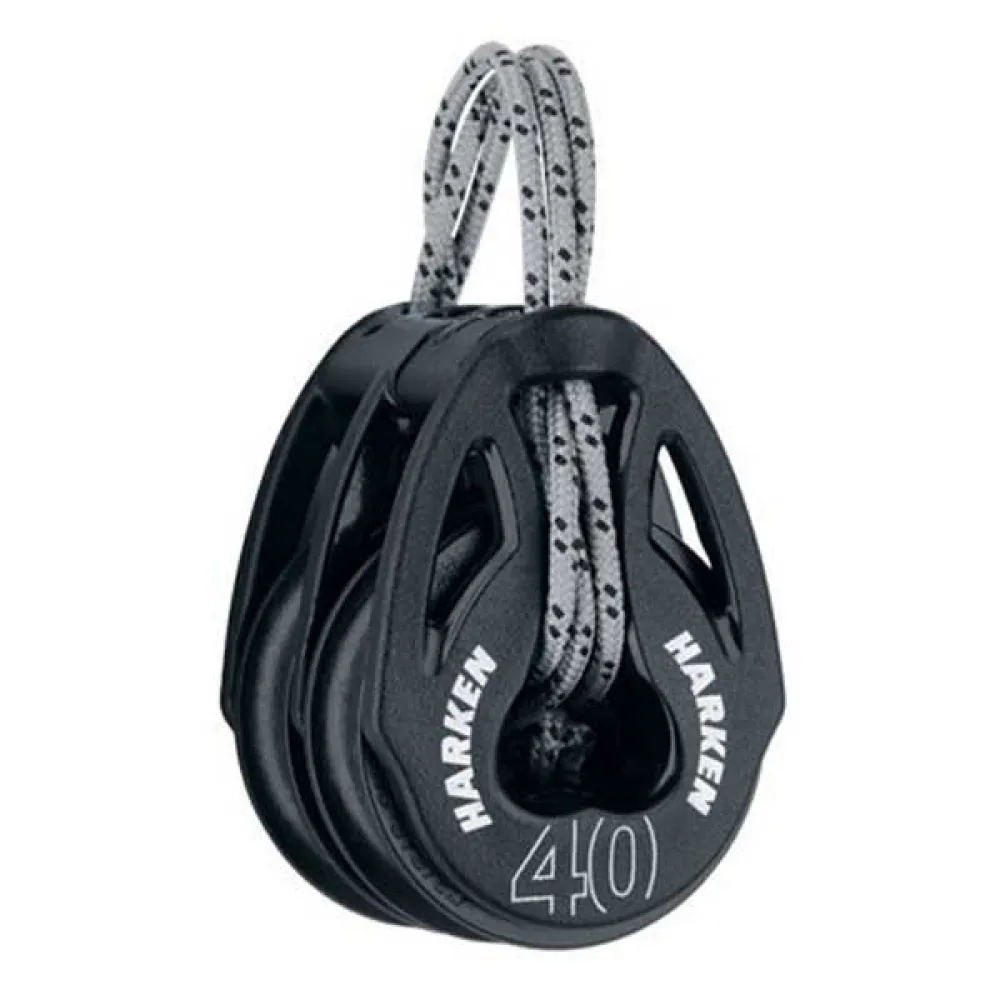 Harken BLK-CARBO T2 DBL pulley 40 mm
