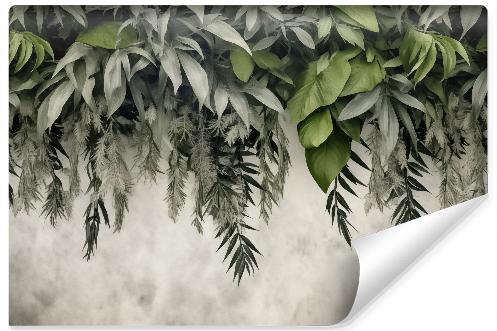 Fototapeta Ścienna Zielone Bujne Liście 3D 90x60cm
