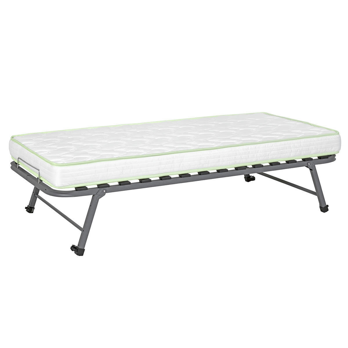 STRATA - Pack sommier gigogne avec matelas 90x200 cm metal