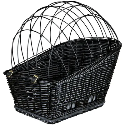 Trixie Rear-Mounted Bicycle Basket - Black