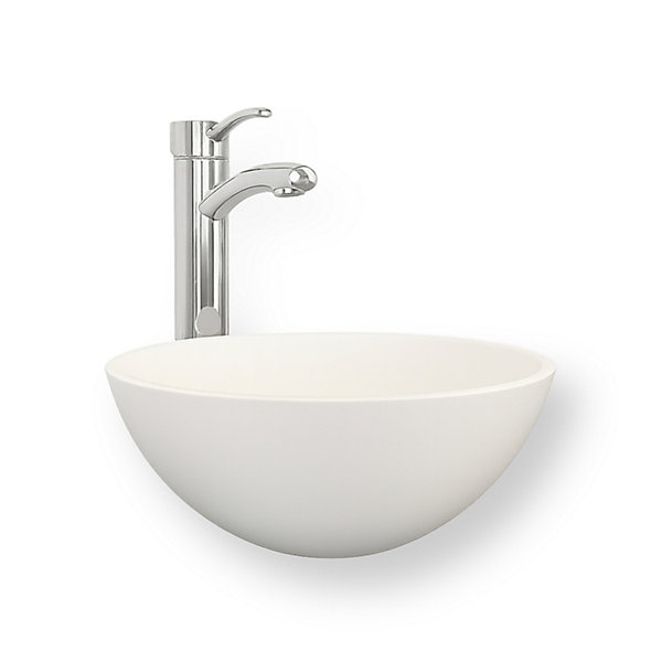 Boléa - Vasque à Poser Ronde 30 cm en Solide Surface - Design Contemporain pour Salle de Bain