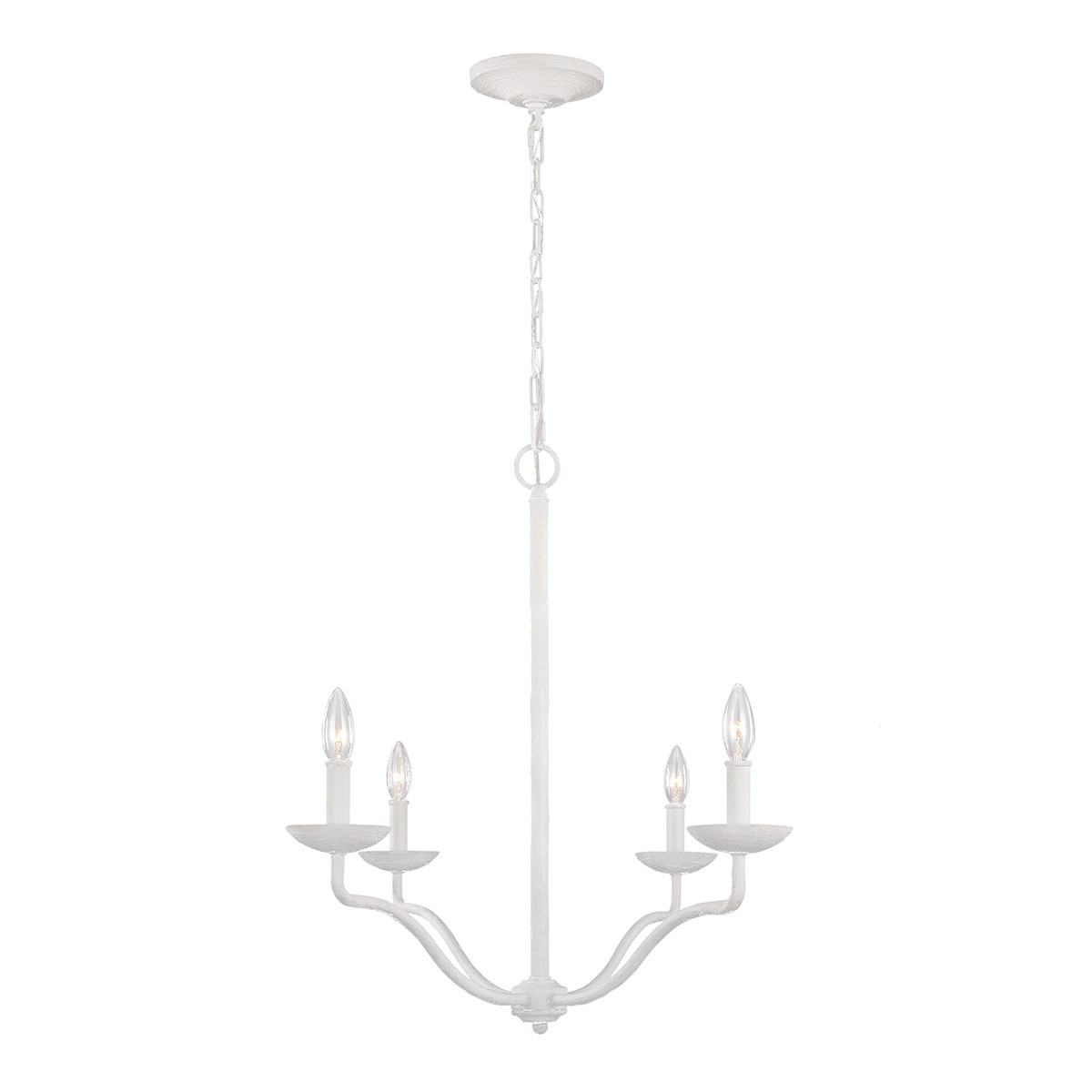 Żyrandol teksturowana biel Annie 4xE14x40W wym:221,1x61x61 Feiss