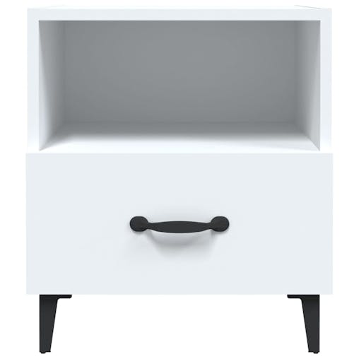 NNEVL Bedside Cabinets 2 pcs White Engineered Wood