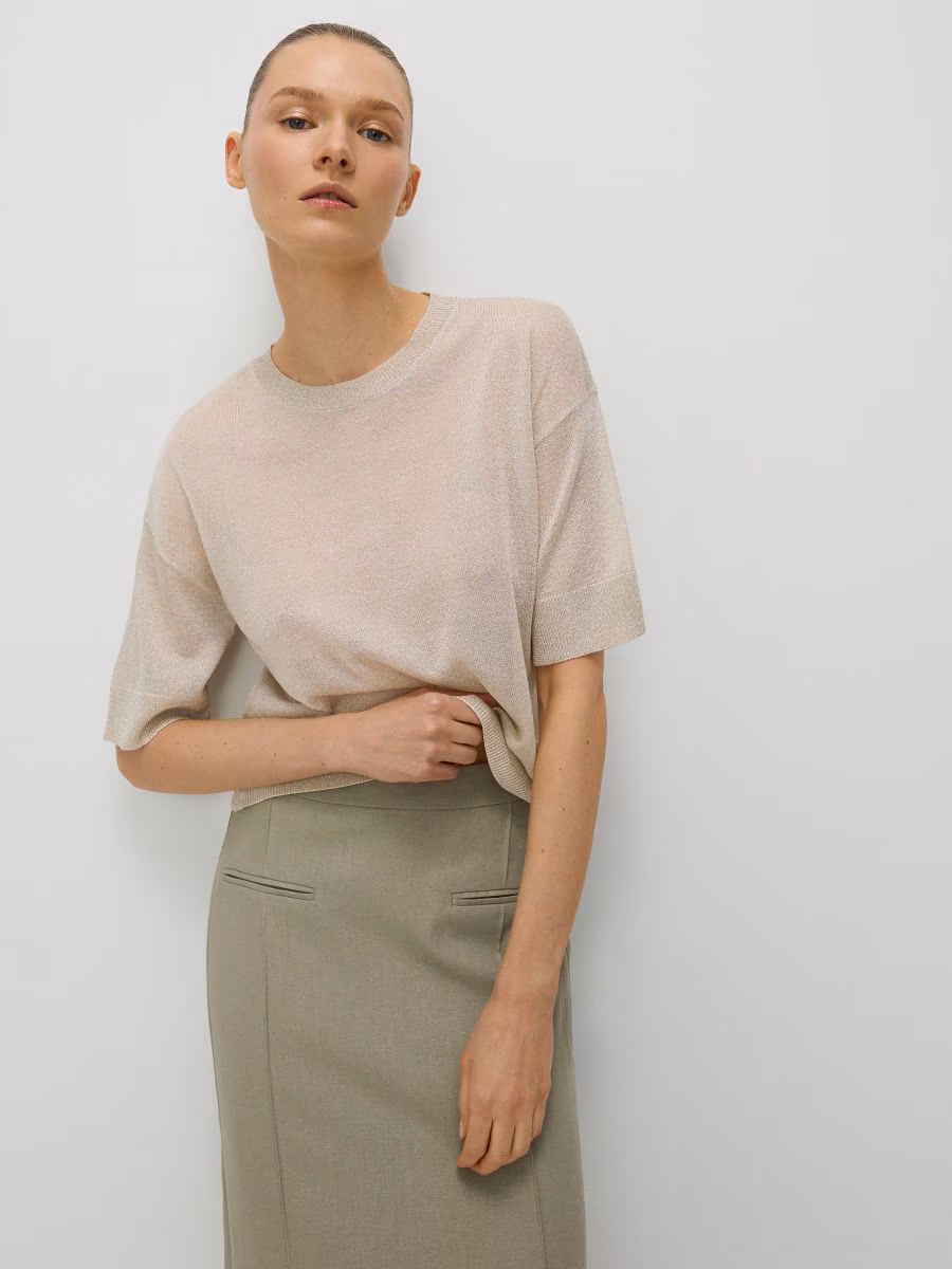 Top With Metallised Yarn Blend