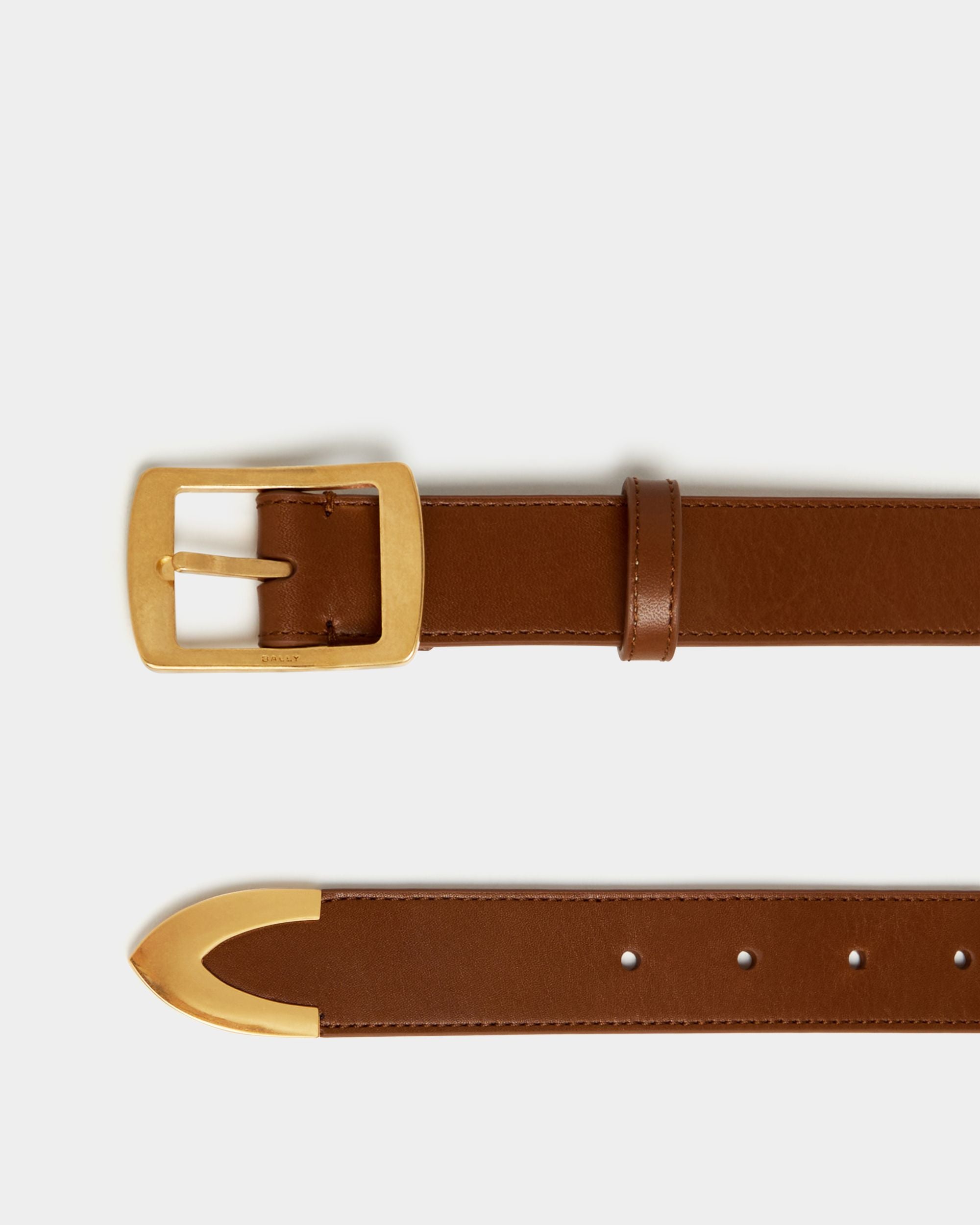 Glen 30 mm Gürtel aus bernsteinbraunem Leder