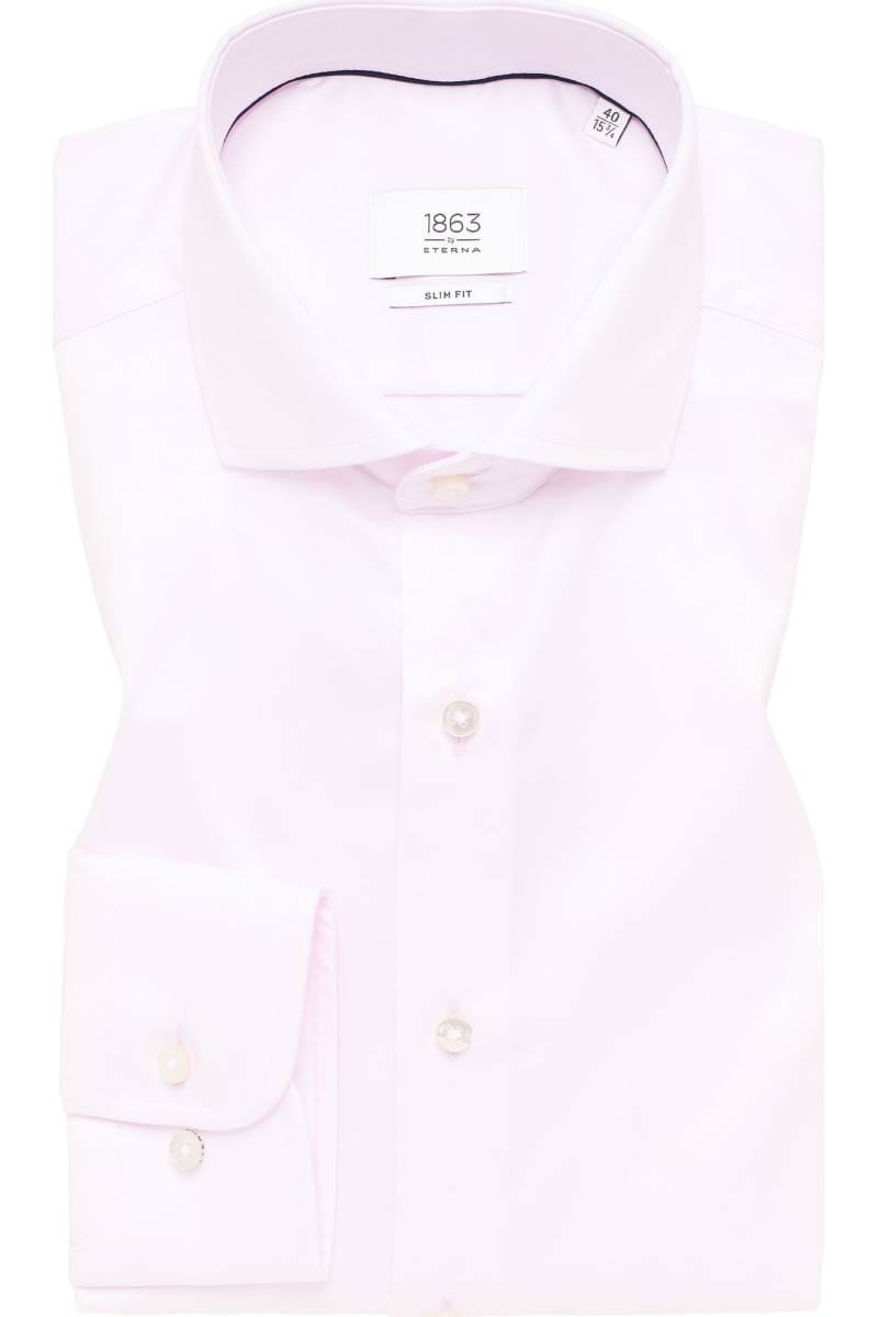 ETERNA 1863 Slim Fit Hemd rosa, Einfarbig