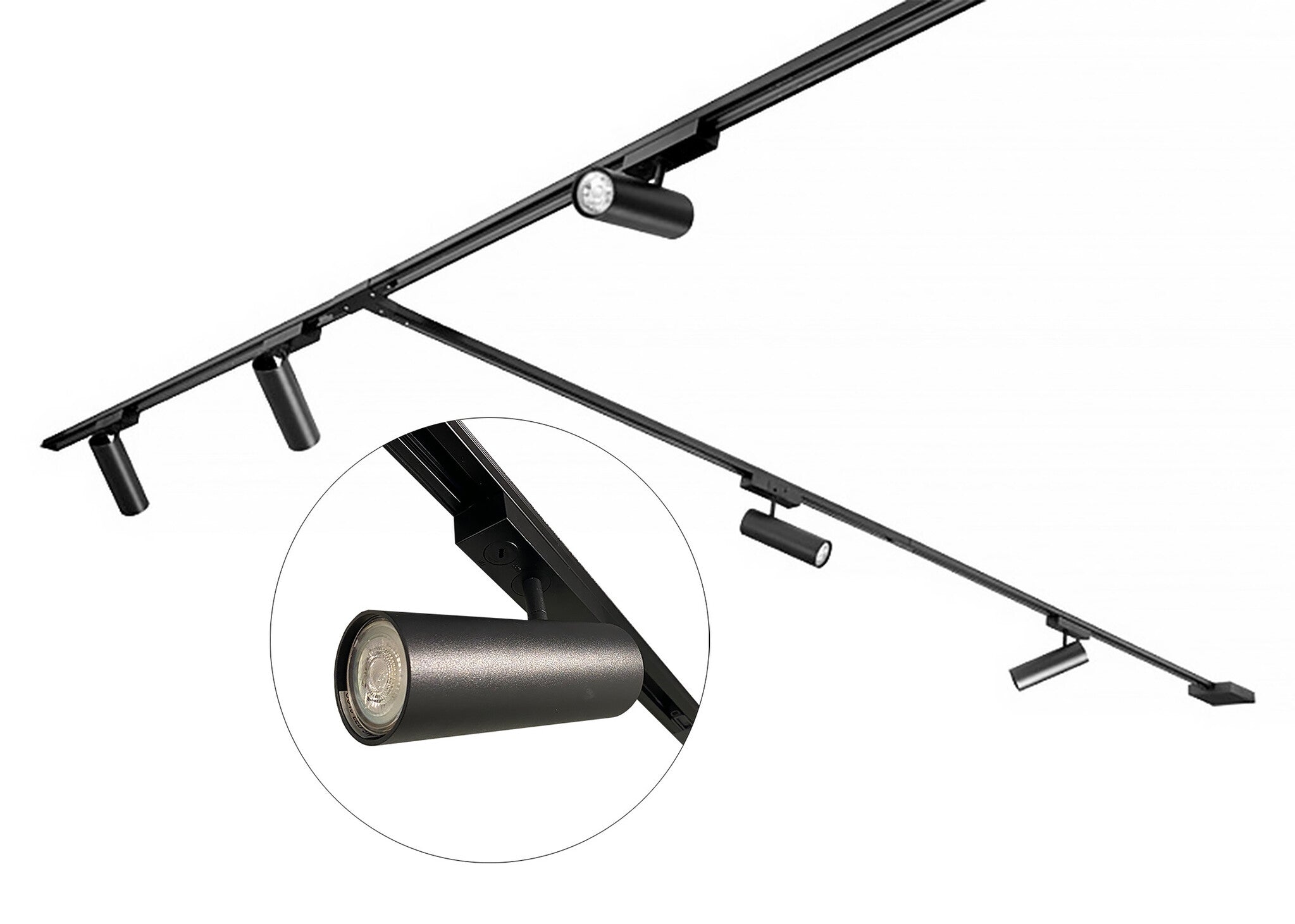 Freelight railsysteem Freetrack - 5 lichts - 480 x 16  cm - zwart