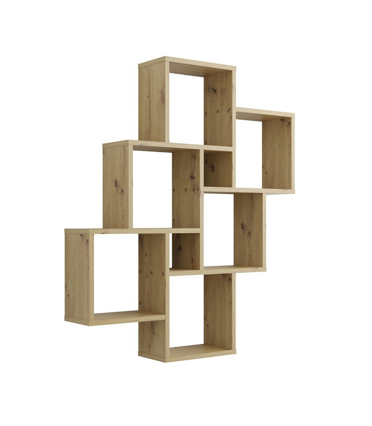 LAURIO - Étagère Murale Flottante 8 Compartiments