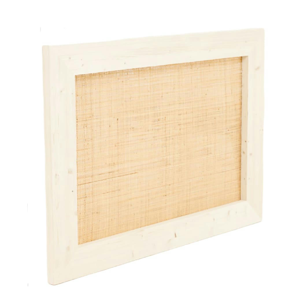 HAYDÉ - Tête de lit en bois pour lit de 150 cm en couleur blanc vieilli