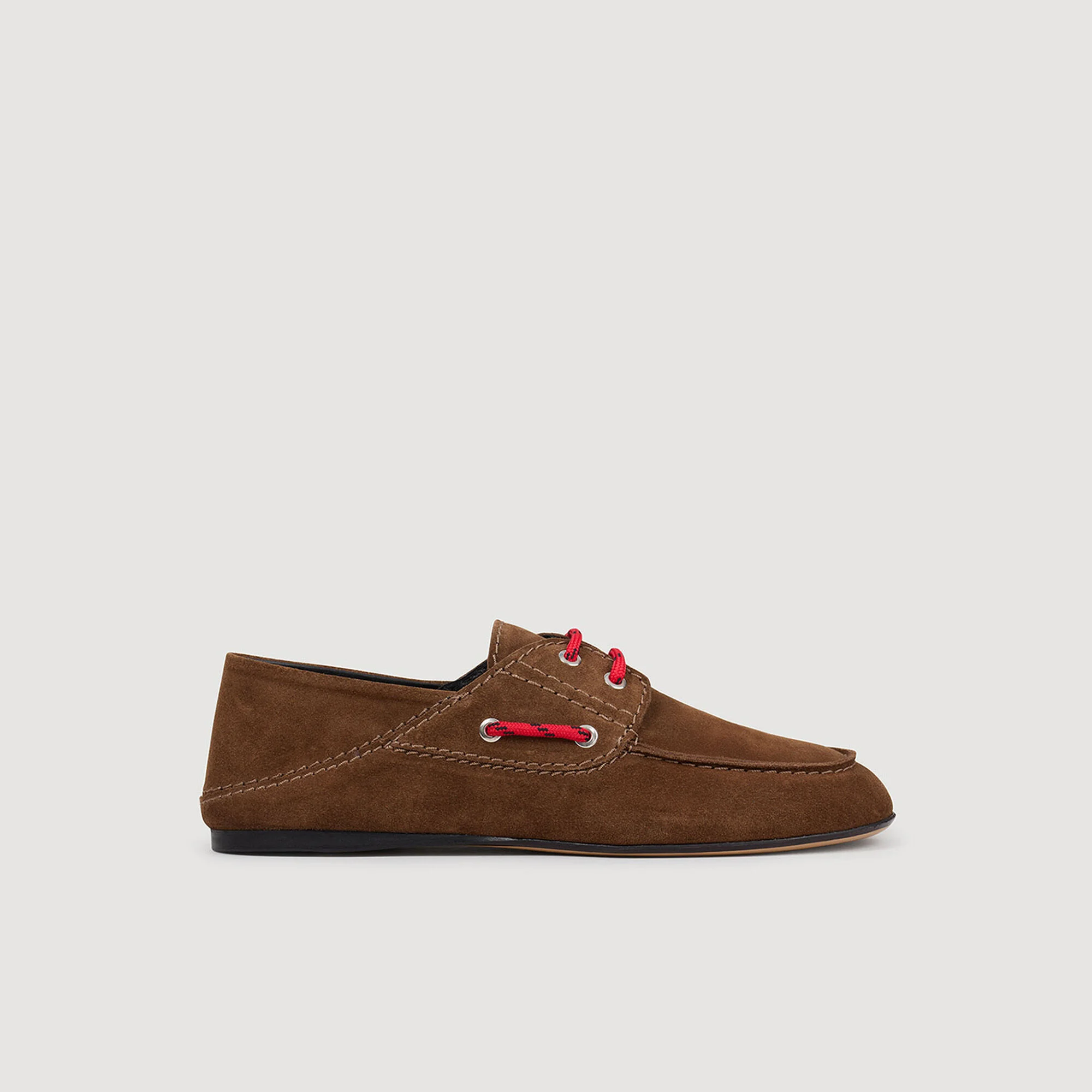 Chaussures bateaux cuir suédé lacet