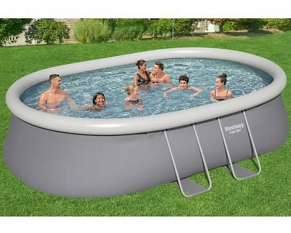 Bestway Piscine gonflable ovale Bestway Fast Set 549 x 366 x 122 cm grise