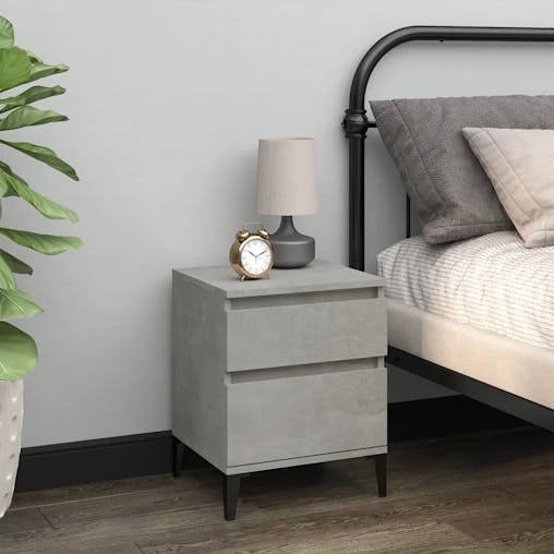 NNEVL Bedside Cabinet Concrete Grey 40x35x50 cm