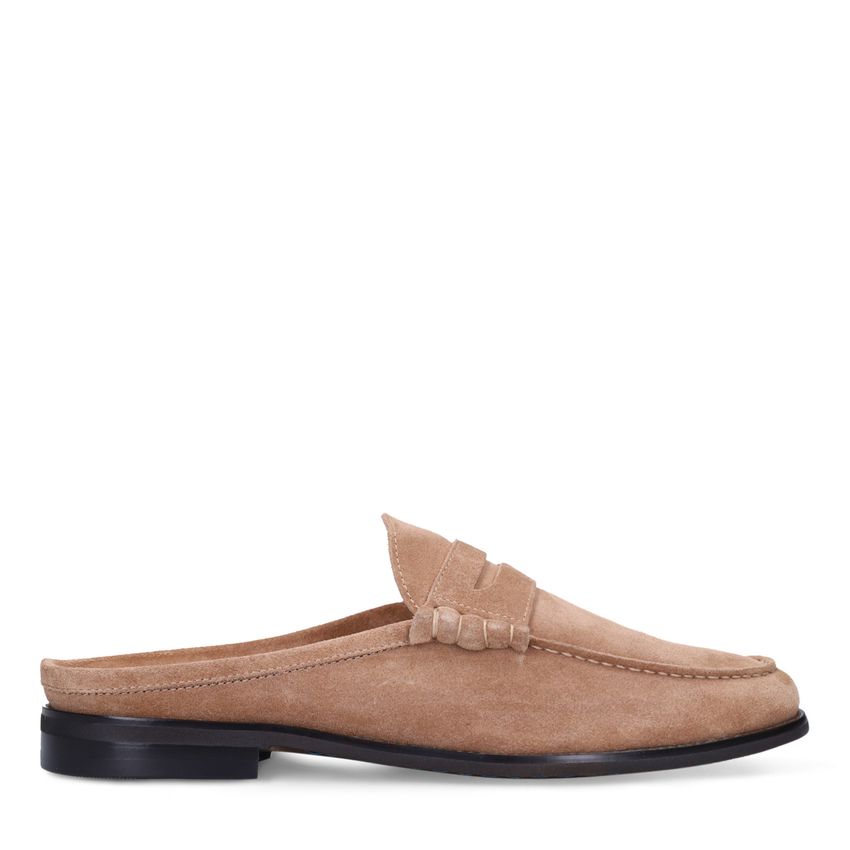 Manfield Taupe suède loafers