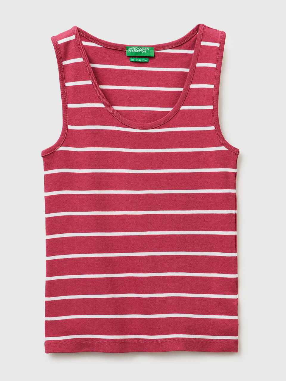 Striped tank top in pure cotton