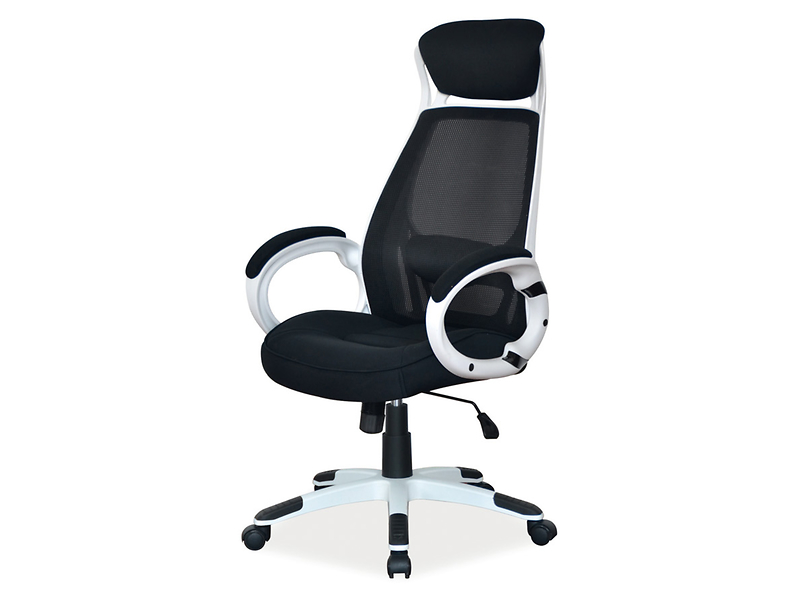Fotel gabinetowy Q-409 czarno-biały