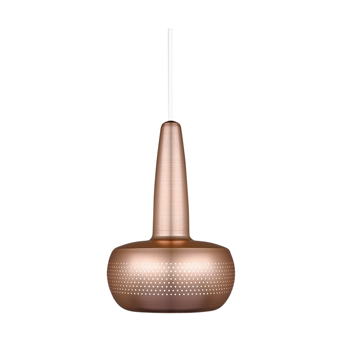 Umage Clava hanglamp brushed copper - met koordset wit - Ø 21,5 cm