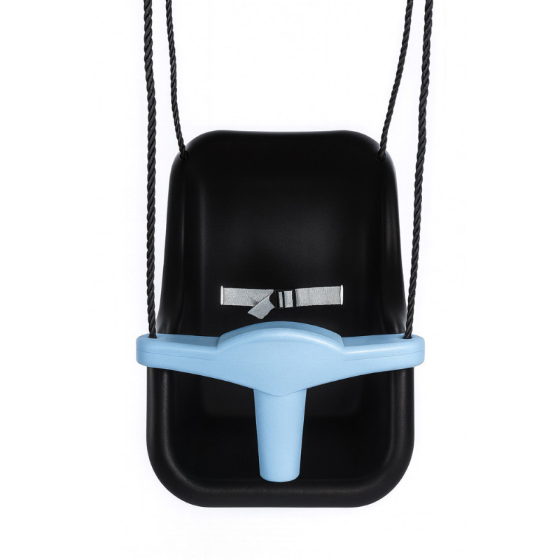 Siège de balançoire pour bébé Luxe anthracite et bleu pastel
