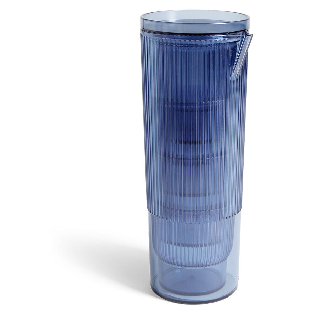 Carafe 1,1L   4 verres 300mL polystyrène et silicone bleu