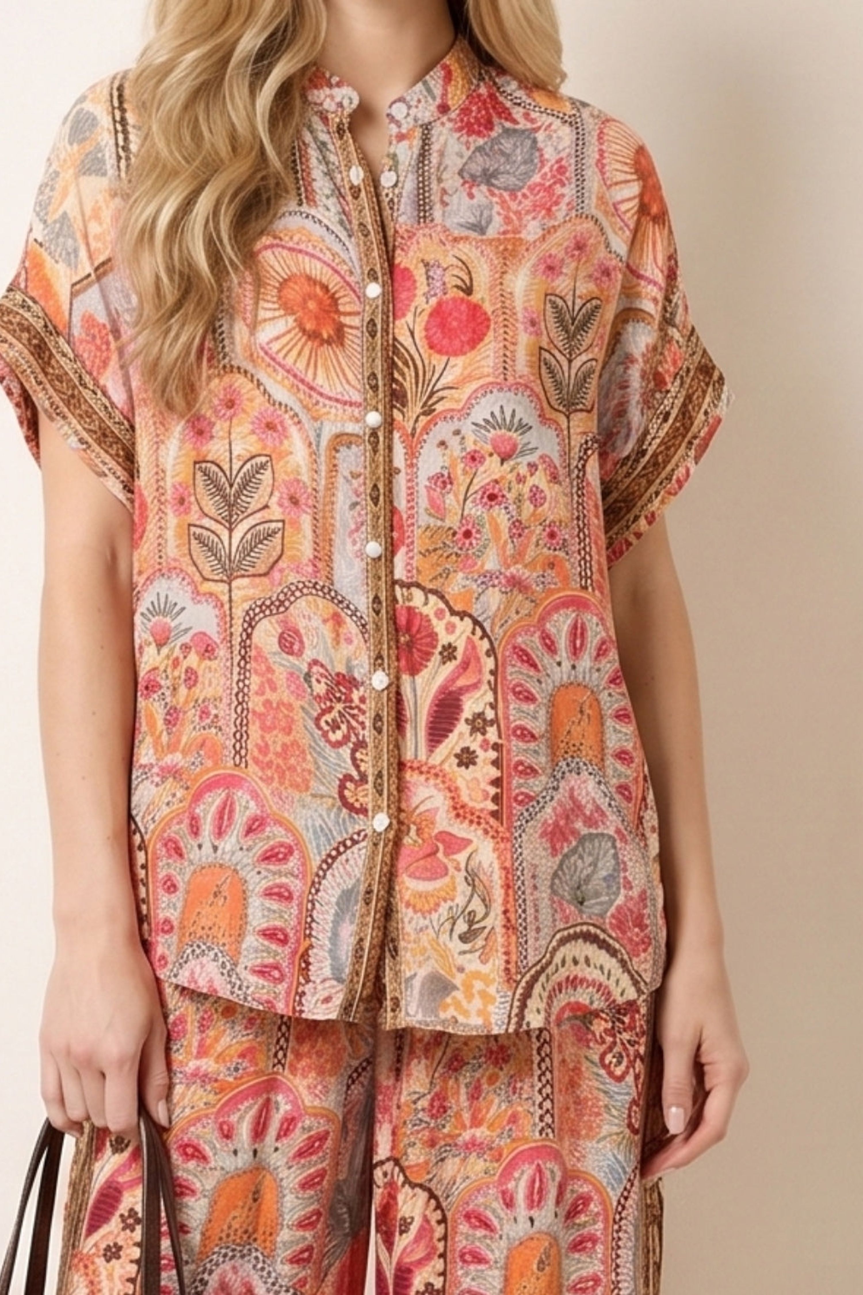 Blue Vanilla Multi Shirt Trouser Co-Ord Set