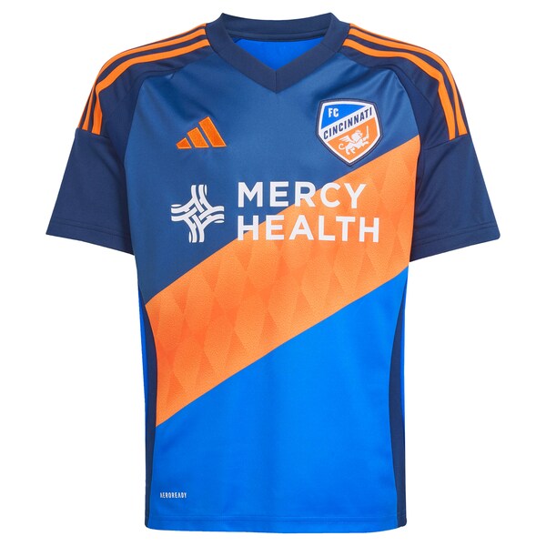 FC Cincinnati adidas Youth 2025 Orange and Blue Legacy Kit Replica Custom Jersey - Blue