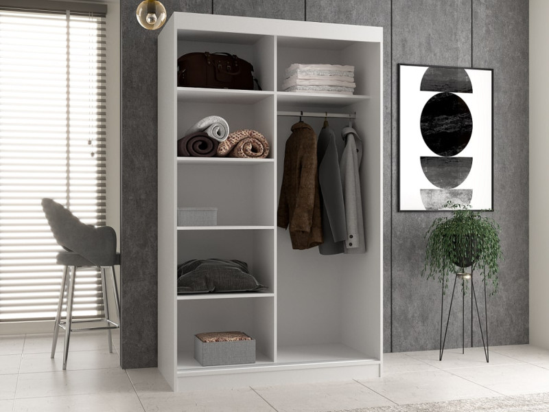 Szafa przesuwna Iga 120cm 2 lustra Antracyt/Dąb Artisan