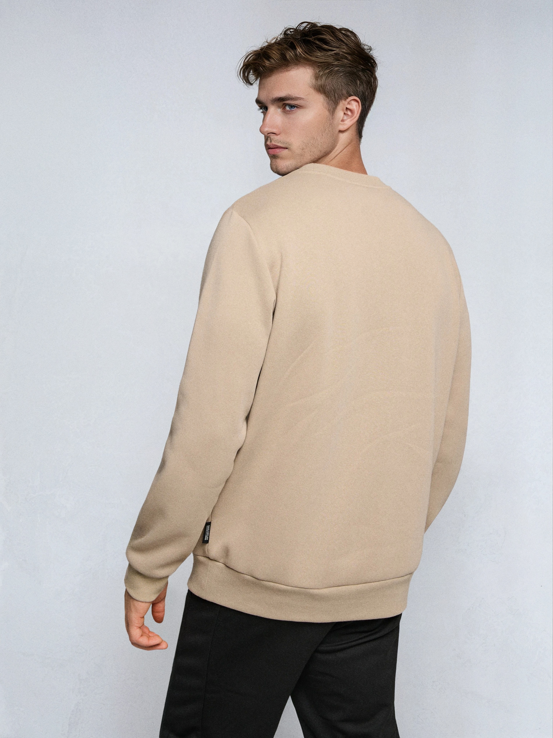 Bluza crewneck z domieszką bawełny