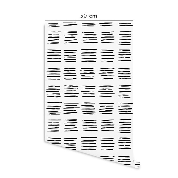 Papier peint adhésif scratch noir en vinyle lavable et amovible - 1 rouleau 50x300 cm - Decochic