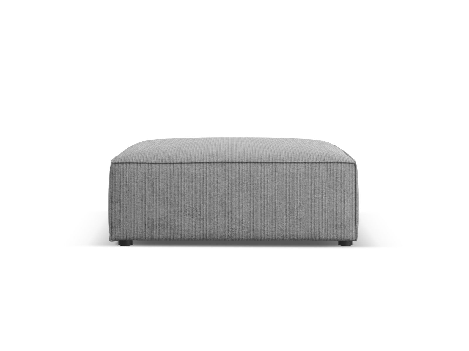 Cosmopolitan Design Poef Arendal chenille met ribbeleffect, donkergrijs - 80x102x40cm