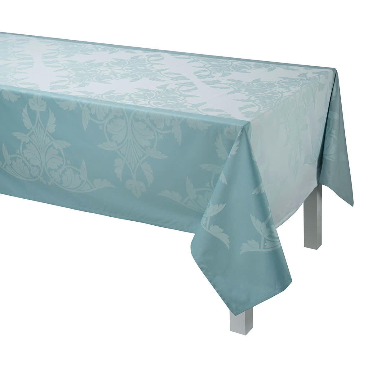 SYRACUSE - Nappe en coton aqua 175 x 320