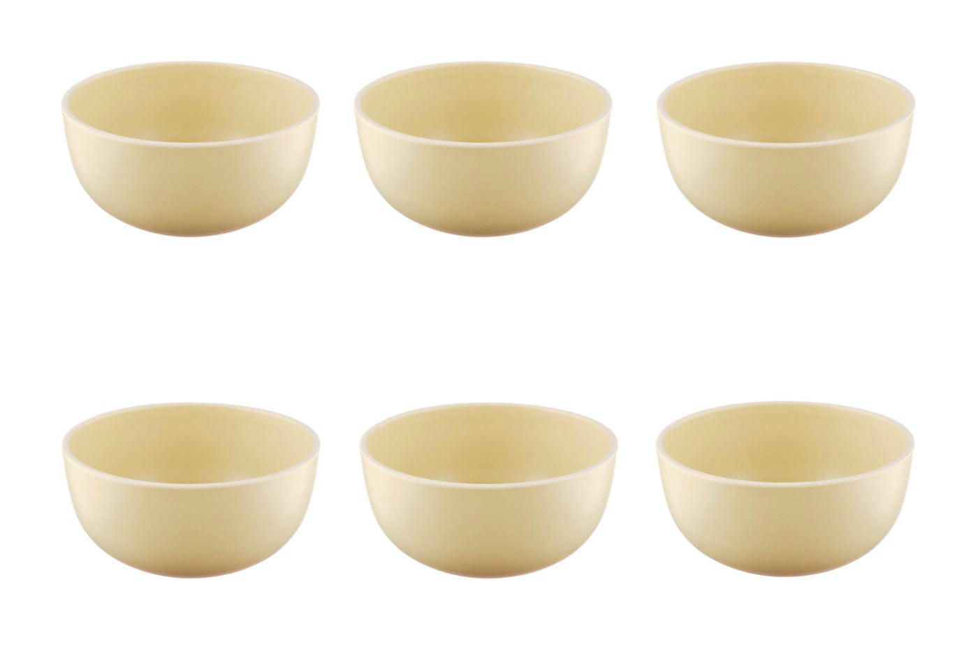 ORIGIN - Lot de 6 bols petit-déjeuner en grès beige D15