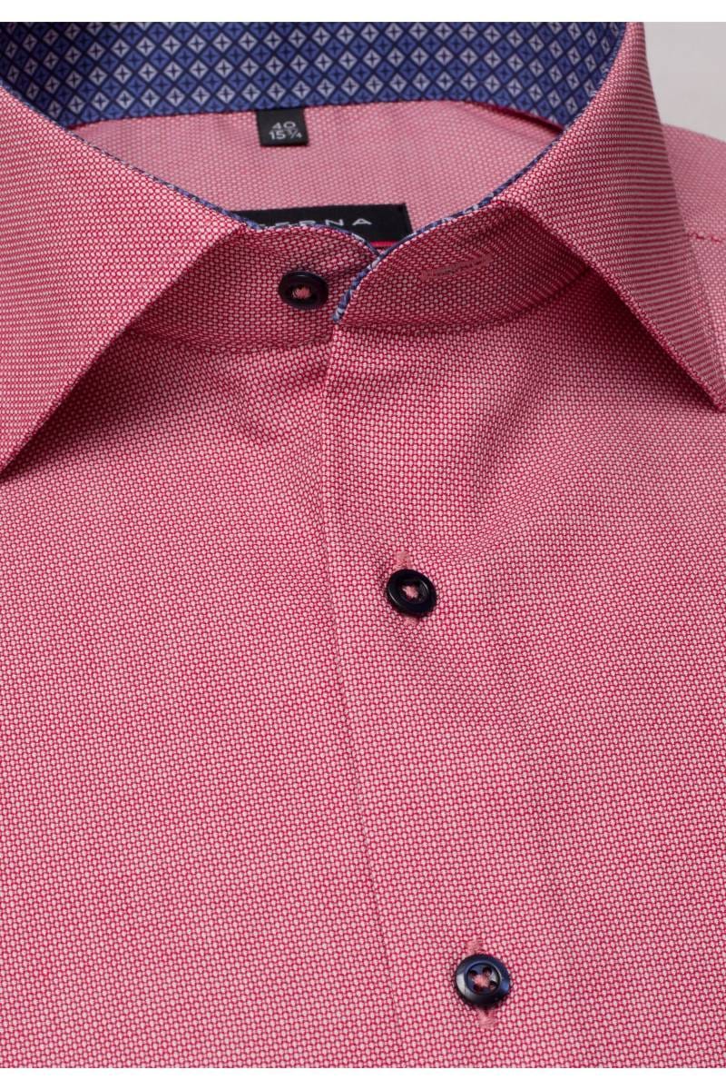 ETERNA Modern Fit Hemd rot, Strukturiert