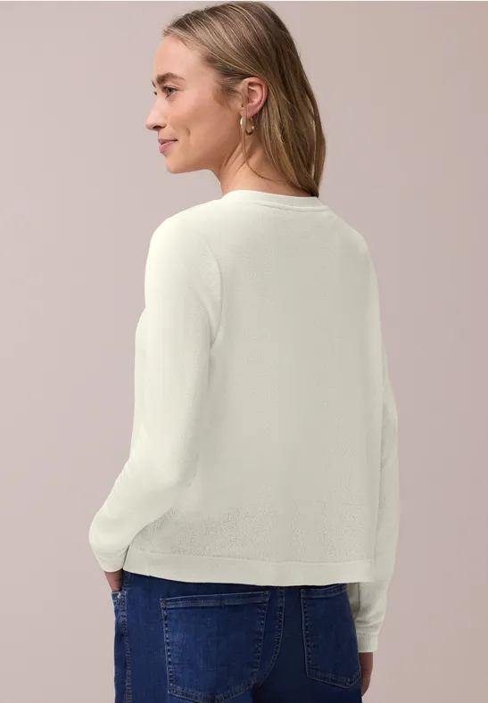 Langarm Jacke im Strick-Look